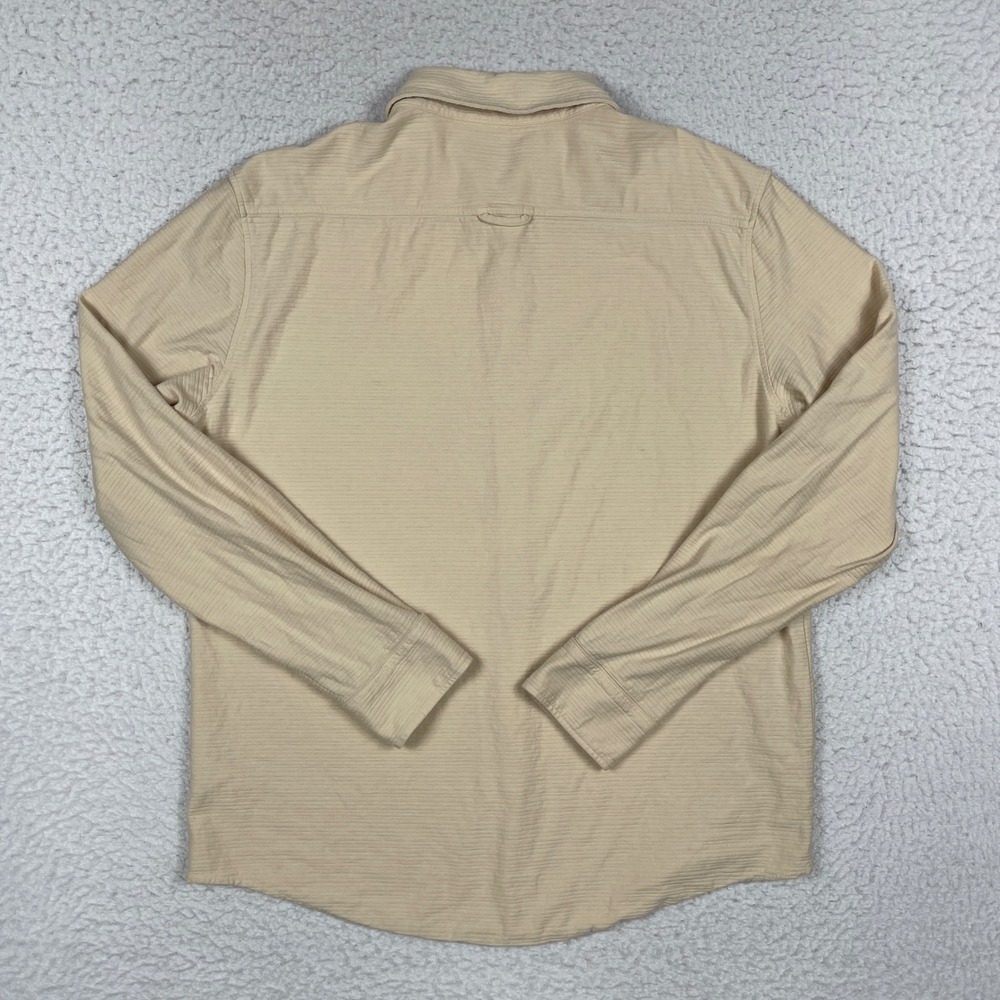 UNTUCKit Button Down Shirt Mens Large Tan Textured Cotton Long Sleeve Casual - Picture 2 of 13